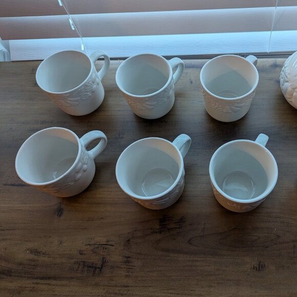 Gibson Fruitful Harvest Coffee Cups & Candle Holder - Picture 3 of 4